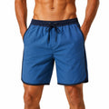 Herren Badehose XL Blau mit Tunnelzug und Seitentaschen