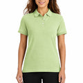 Damen Poloshirt Größe S Textil Hellgrün Kurzarm Klassisch