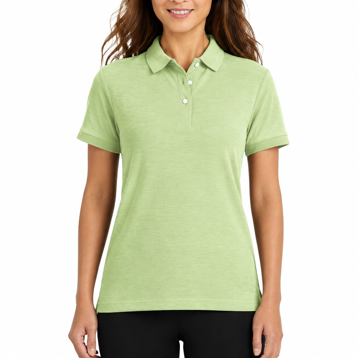 Damen Poloshirt Größe S Textil Hellgrün Kurzarm Klassisch