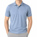 Herren Poloshirt XL aus Textil Hellblau kurzarm mit Knopfleiste