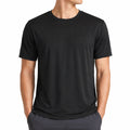 Herren T-Shirt XL aus Textil in Schwarz mit Rundhals Kurzarm