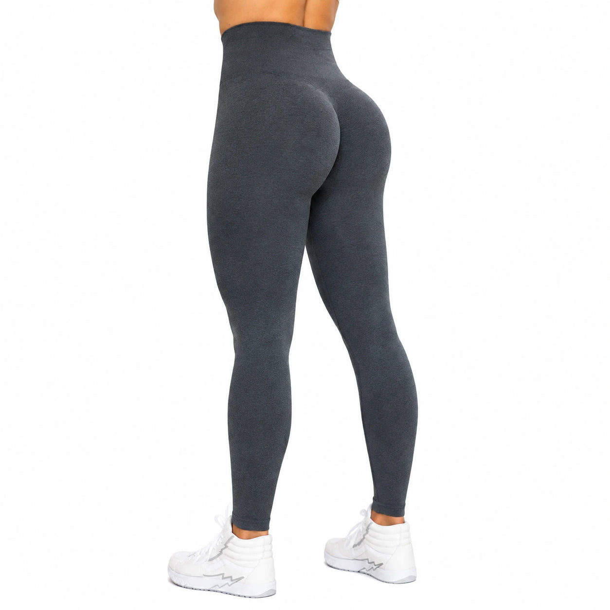 Damen Leggings Größe M Dunkelgrau hochtaillig elastisch für Sport und Freizeit